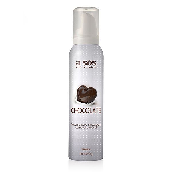 Mousse Corporal Aerosol Beijável A Sós Chocolate - 166ml/90g