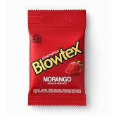 Preservativo Blowtex Aromatizado Morango com 03 unidades