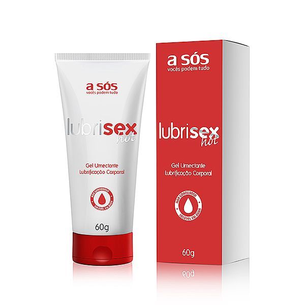 Gel lubrificante Corporal A Sós Lubrisex Hot - 60g